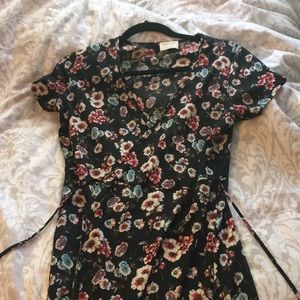 High-low maxi wrap dress